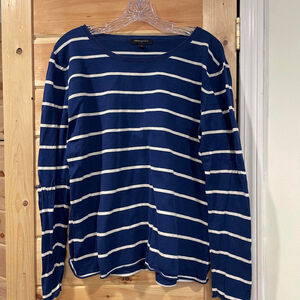 Banana Republic Women's Long Sleeve Striped Cotton Top XL